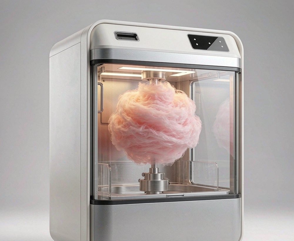 Automatic cotton candy vending machine