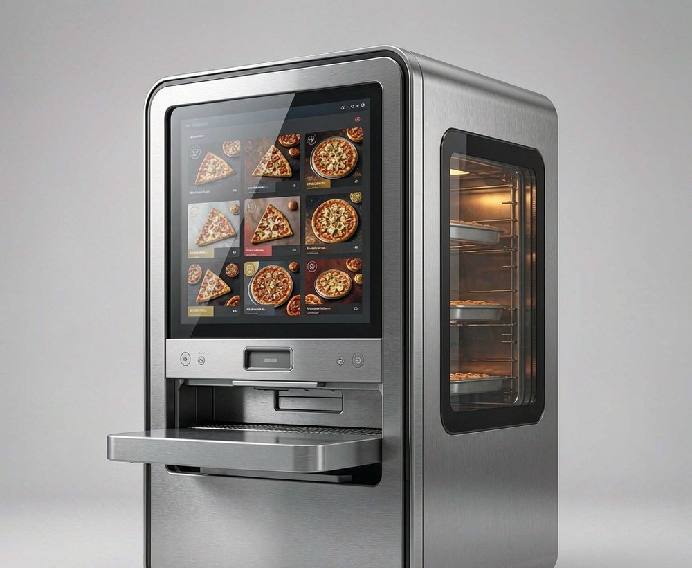 Automatic pizza vending machine